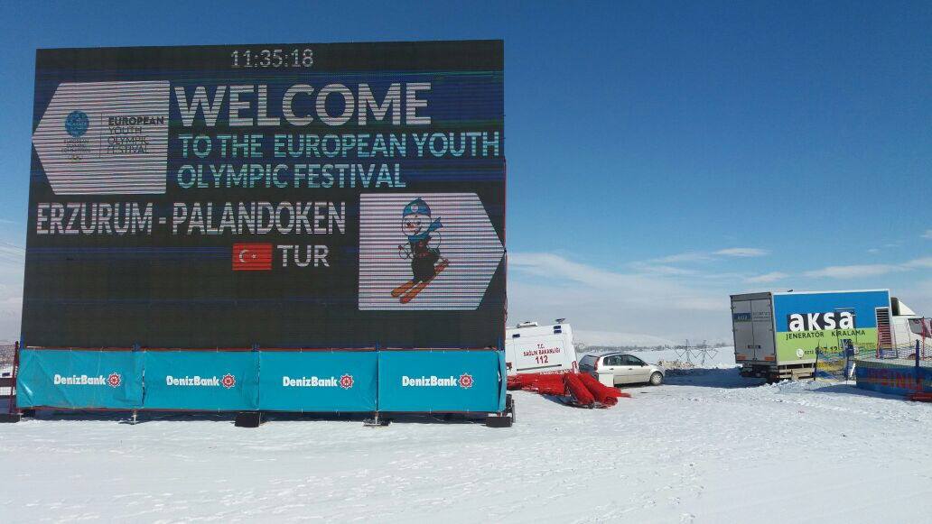 Erzurum - Avrupa Gençlik Kış Olimpiyatları 2017'nin Enerjisi AKSA'dan.